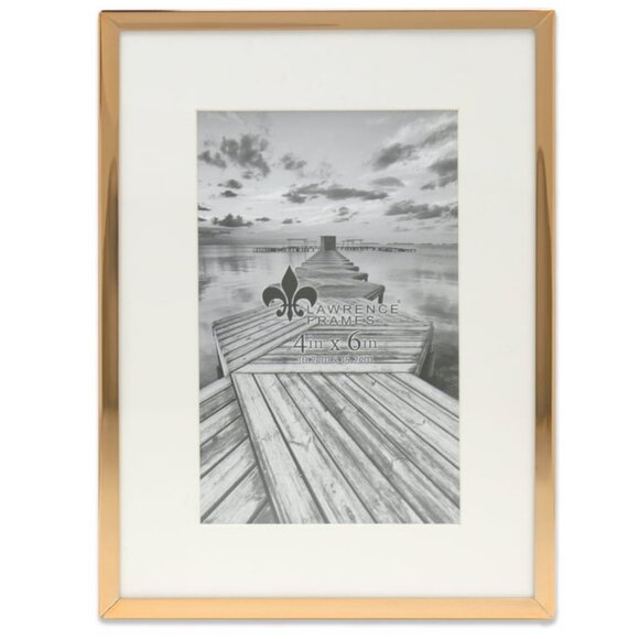 LAWRENCE FRAMES 4x6 Gold Matted Picture Frame - Picture 2 of 4